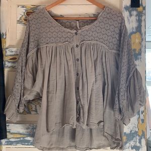 Free People blouse.  Size S.  Tan
